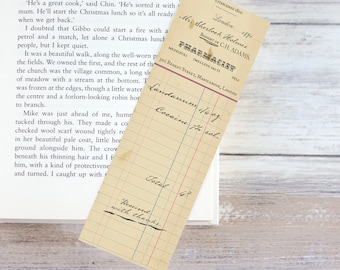 Sherlock Holmes Bookmark – Vintage Invoice – Apothecary Receipt