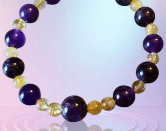 amethyst and citrine bracelet