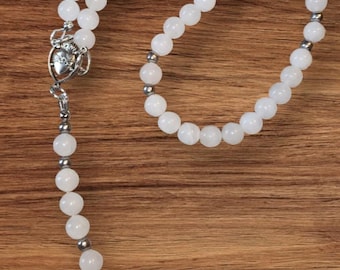 white jade  rosary