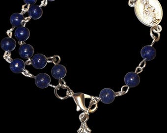 Rosary Lapis lazuli  bracelet
