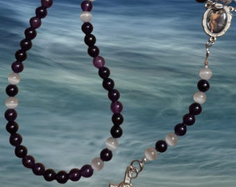 Amethyst and Selenite: