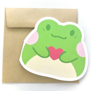 Carte de voeux découpée grenouille