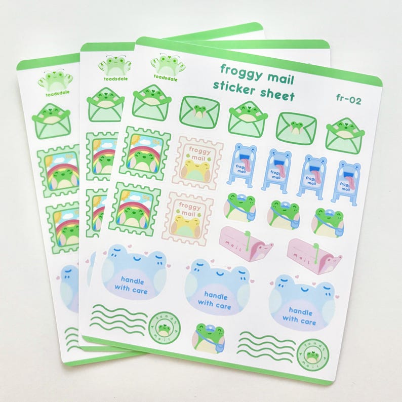 Froggy Mail Sticker Sheet image 1