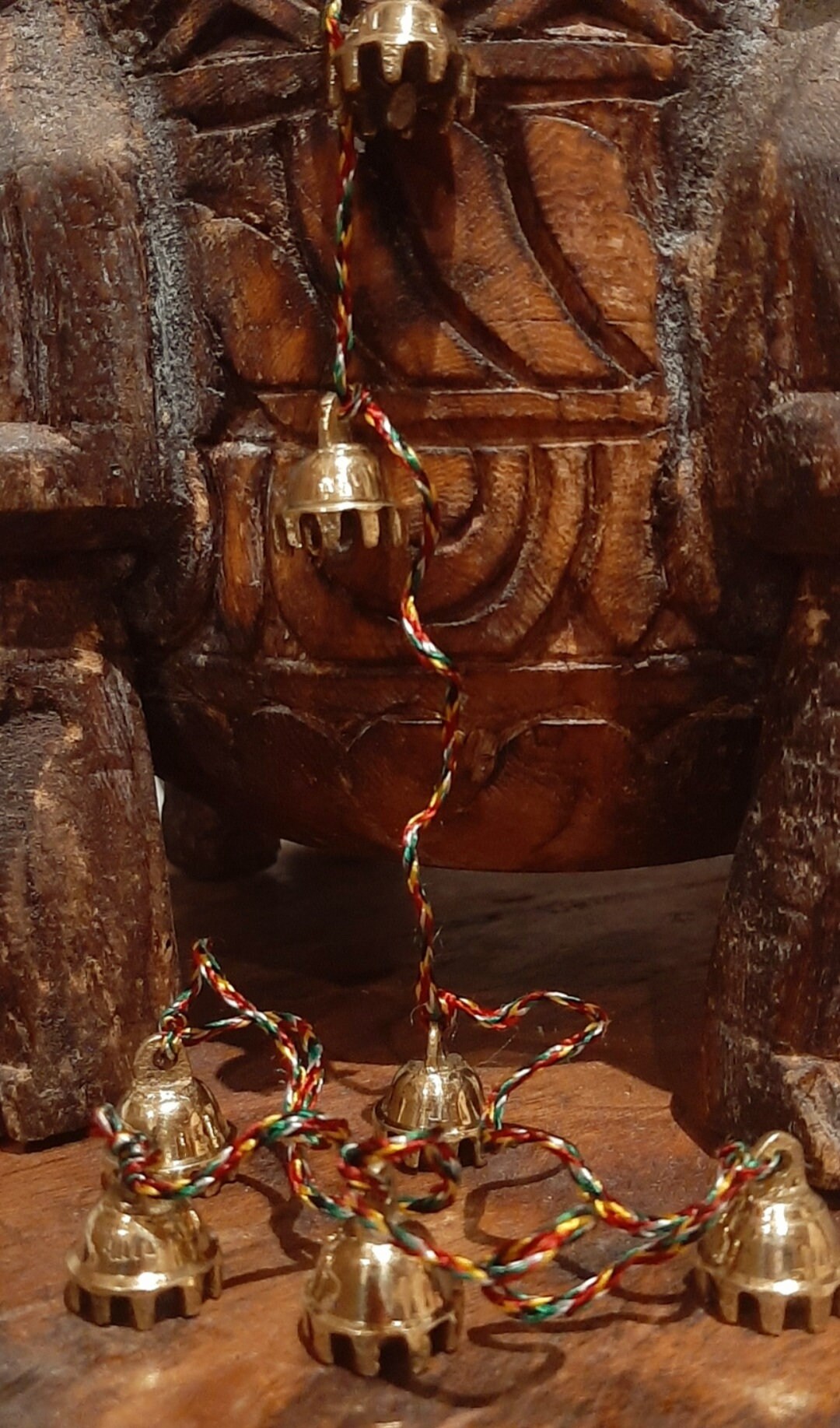 Hanging Bells Brass Bell Strings Bohemian Decor Bells Iron Etsy