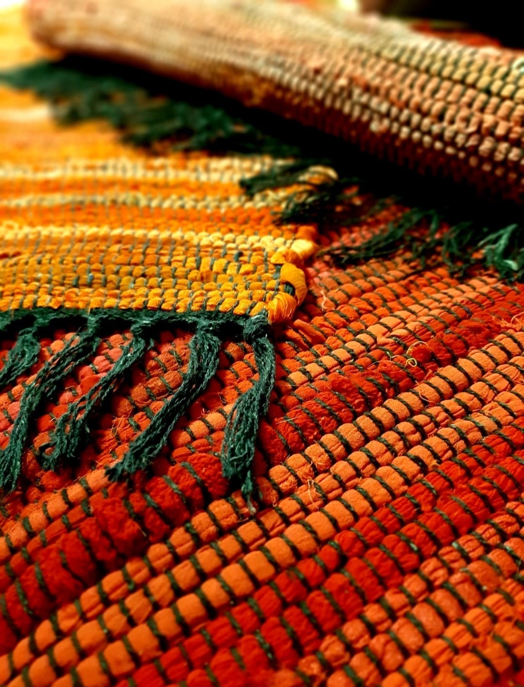 Cotton Mats, Handmade Rugs, Striped Cotton Mat, Braided Cotton Rug