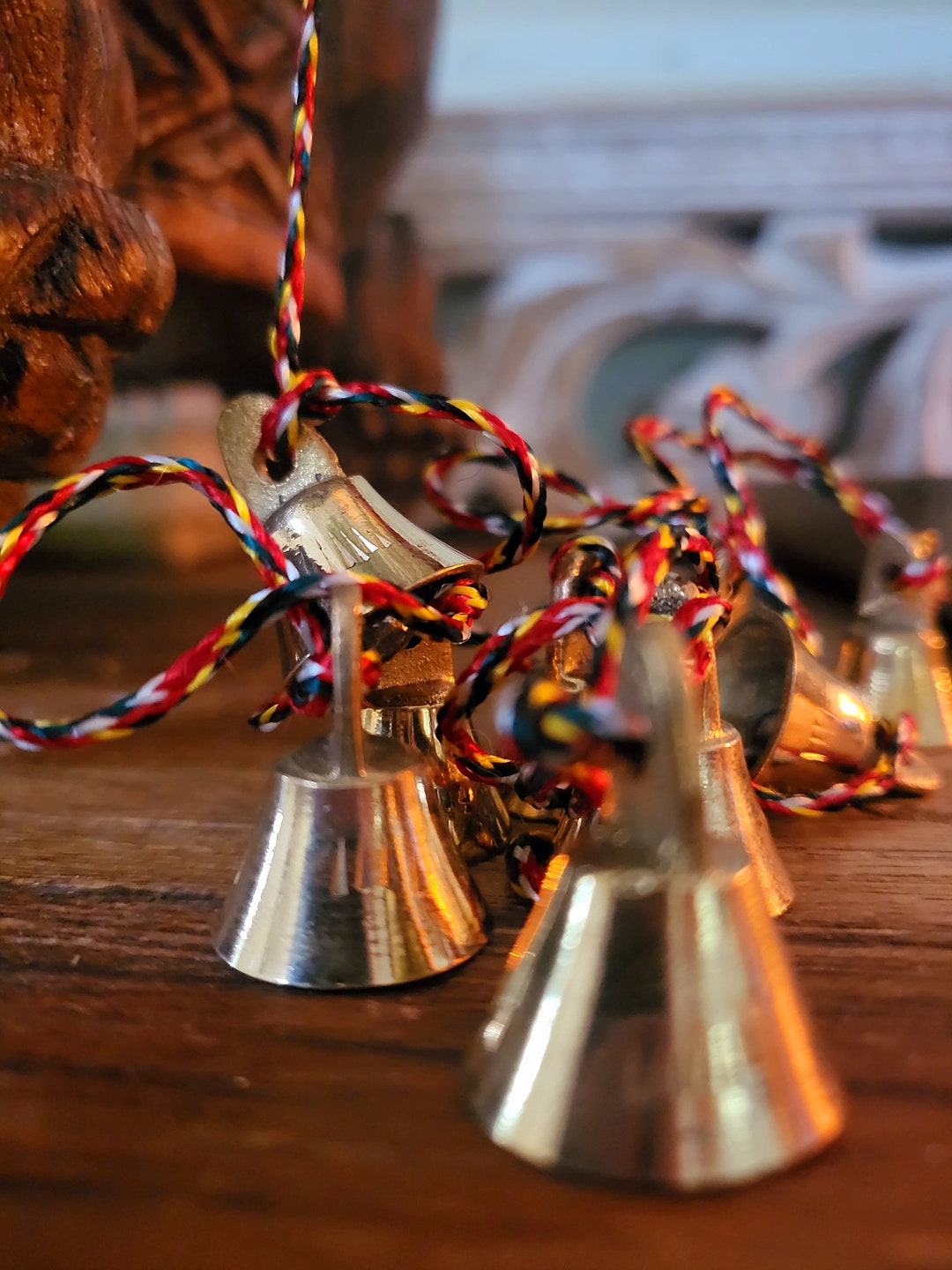 Handmade Brass Bells String, Boho Wind Chimes, Garden Decor - Etsy
