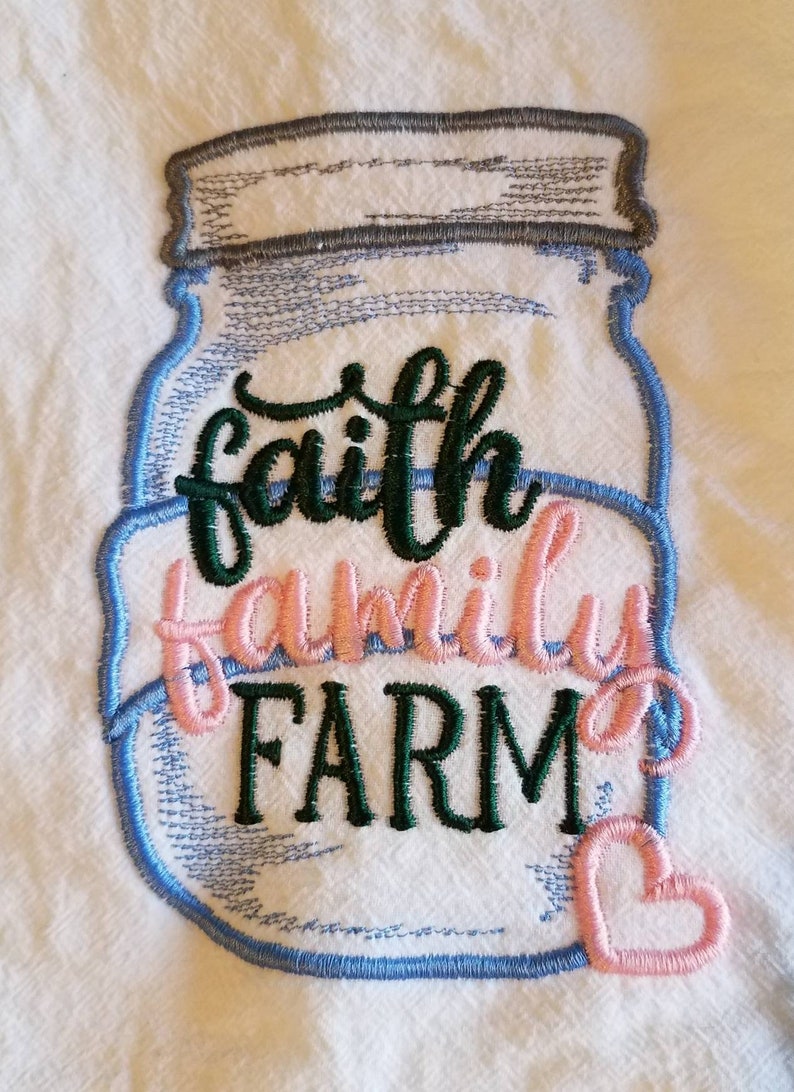Tea Kitchen Towel Faith Funny Flour Sack Family Farm