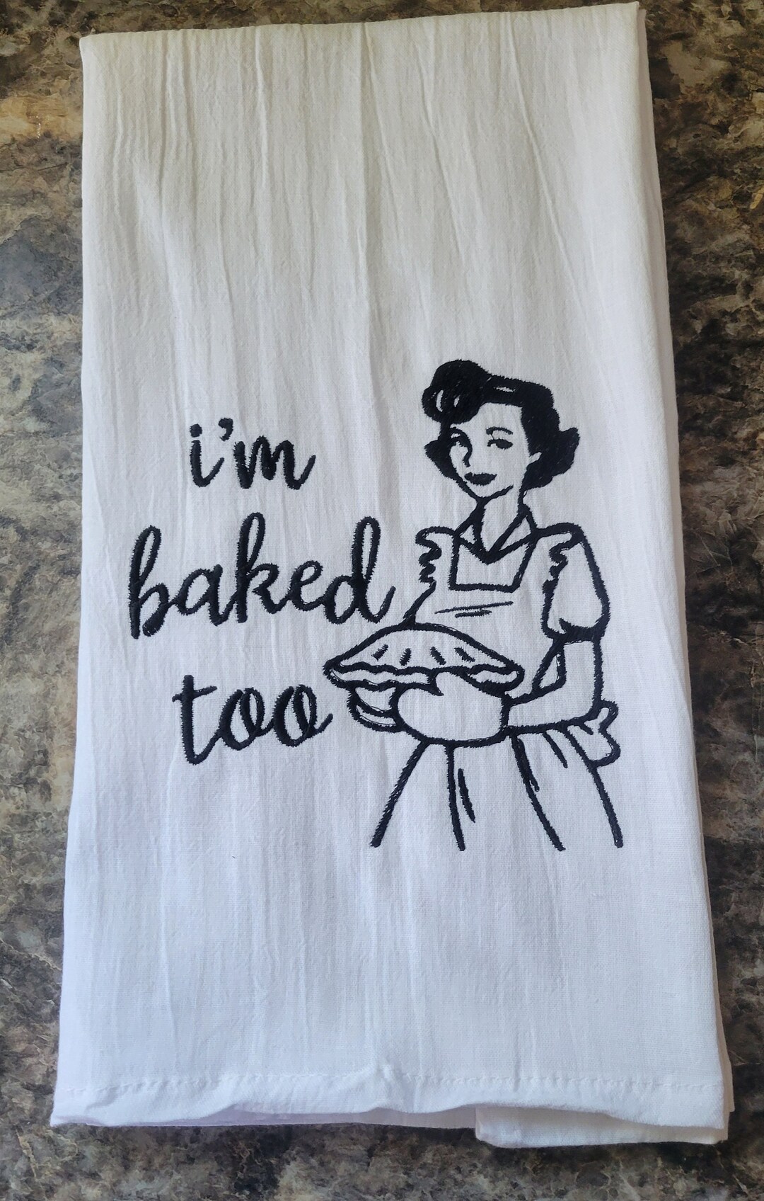 Lustige Ofenhandschuhe & Topflappen Set – ‘I‘m Baked Too‘, Doppelseitig Bedruckt