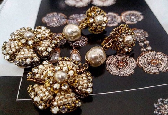 Miriam Haskell Classic Baroque Pearls Earrings