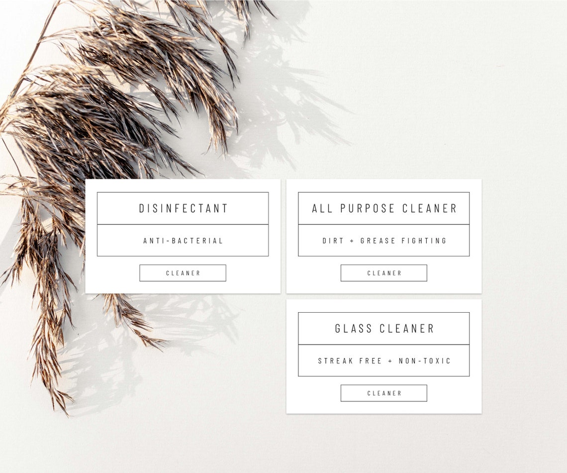 Laundry and Cleaning Labels | Set of 9 | Laundry Labels | Cleaning ...