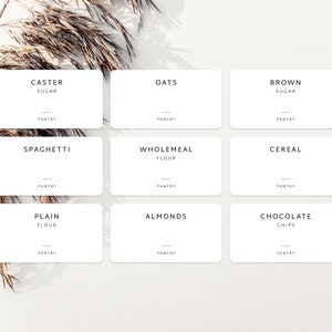 Pantry-etiketten | Minimale etiketten | Keukenetiketten | Kruidenetiketten | Waterdichte etiketten | Rechthoekige etiketten