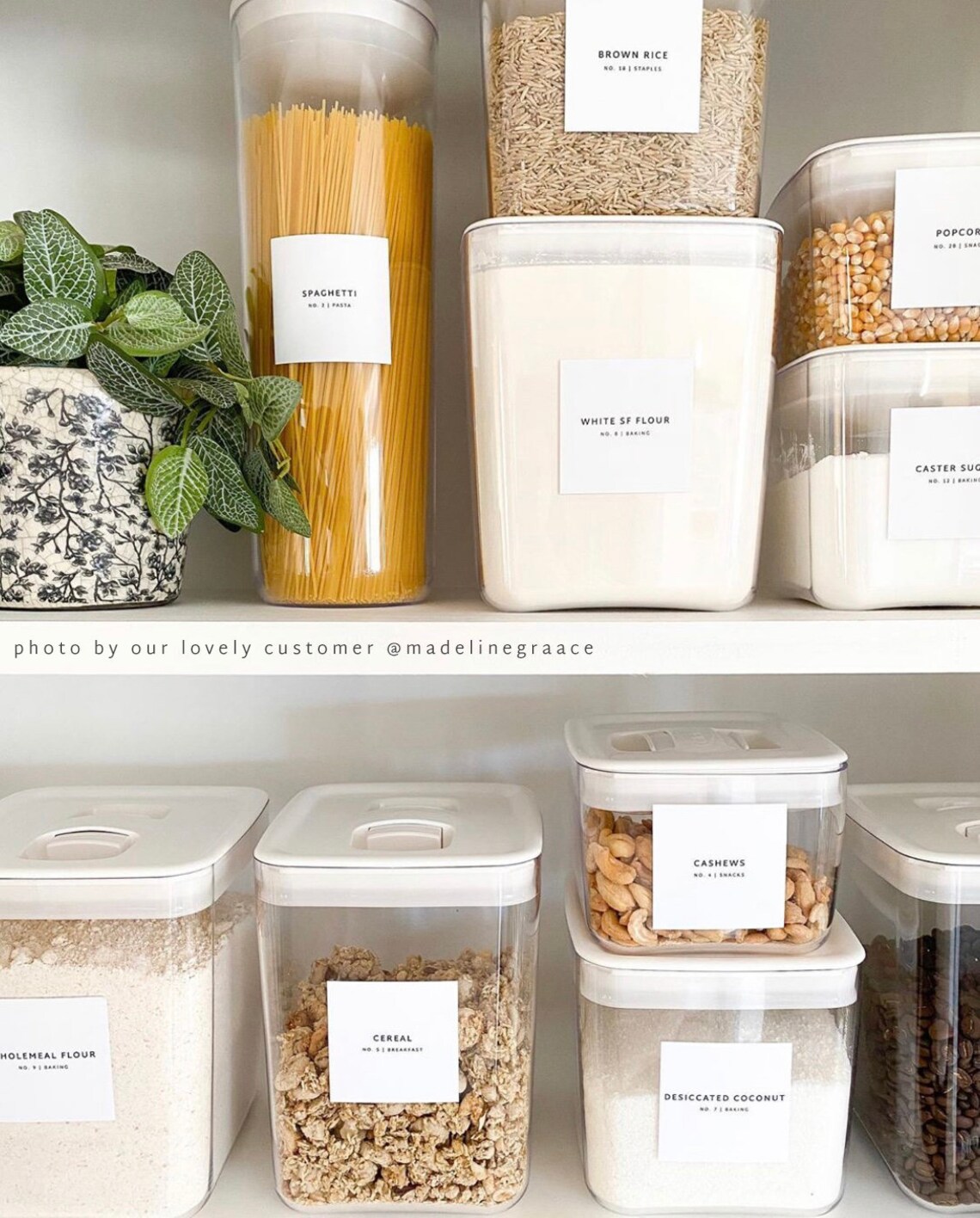 Pantry Labels Simple Labels Kitchen Labels Waterproof Etsy