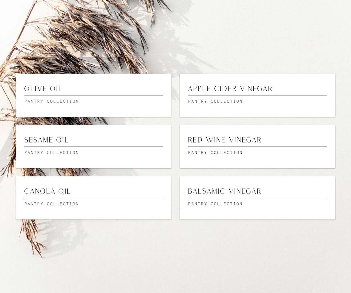 Pantry Labels Contemporary Labels Kitchen Labels - Etsy Australia