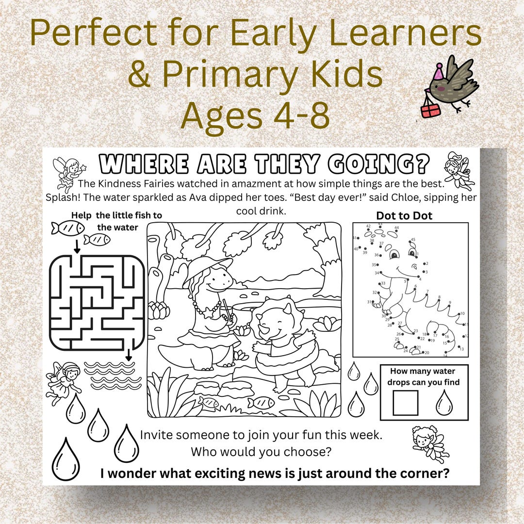 Dinosaur Coloring Placemat Printable | Kids Activity | Birthday Party ...