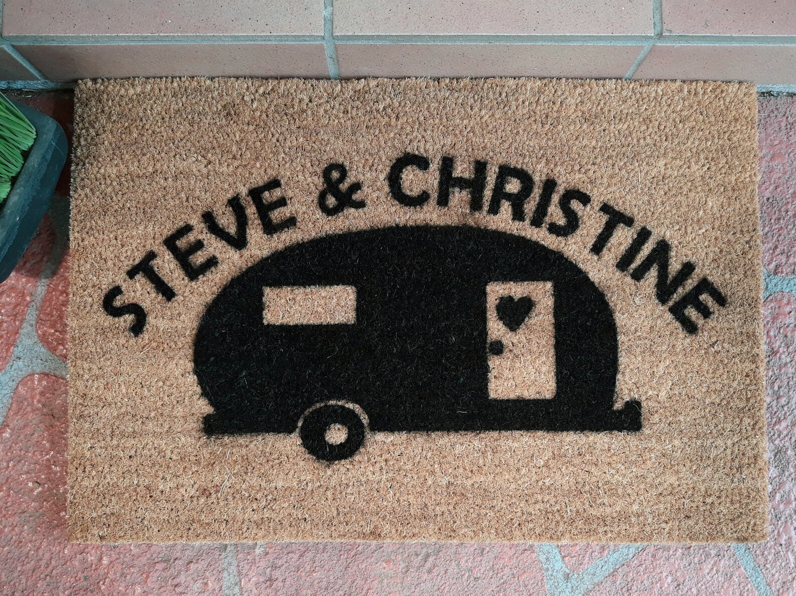 Caravan doormat personalised with curved text caravan door Etsy