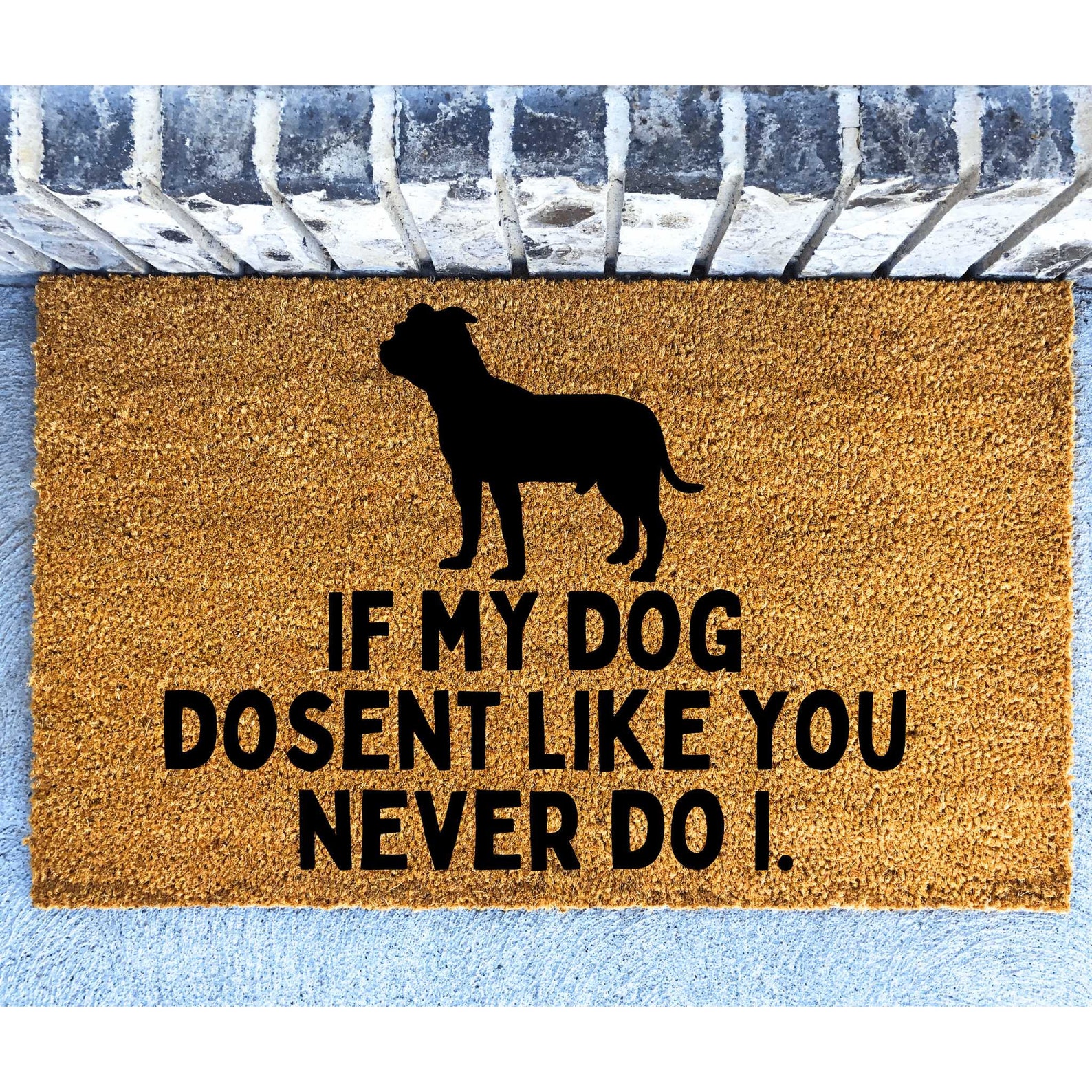 If my dog doesn't like you neither do I doormat Etsy