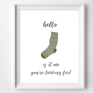Funny Laundry Room Wall Print, Laundry Room Print, Inspirational Wall Art, Funny Wall Art, Green Onyx Sock, Digital Print, Instant Download