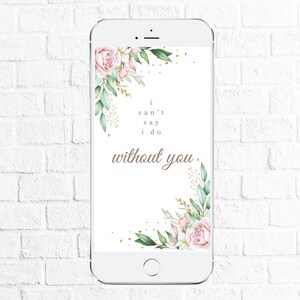 Brautjungfer Einladung elektronische Karte, kann ich nicht sagen, ich tun ohne Sie Karte e-vite, Hochzeitskarte 5, Vorschlag Karte, SMS Digital Smart Phone