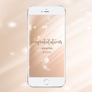 Félicitations Carte de mariage Invitation électronique 4, Carte de mariage personnalisée e-vite, Carte de date de mariage personnalisée SMS Digital Smart phone
