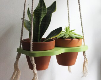 4in Plant Hanger / Indoor Planter / Macrame Planter / Plant Hanger / Terracotta Pot / Medium Pot / Pothos / Peperomia / Cotton Rope / Pla