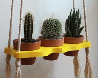 Cintre de plantes en macramé / Imprimé en 3D / Plante suspendue / Porte-plantes suspendu / Jardinière succulente / Décoration intérieure / Idée cadeau / Cintre de cactus