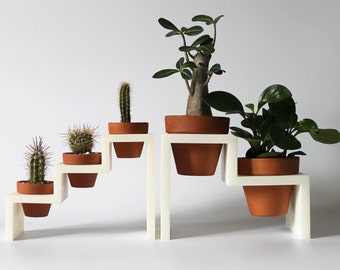 2 Step Planter for 4in Pots / 4 inch Pot / 4'' Clay Pot / Planter / Stand Planter / Plant Holder / Cactae / 3D Printed / Indoor Planter