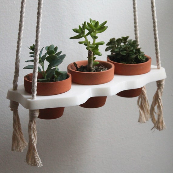 Hanging Planter Mother/'s Day Gift AFTER CHRISTMAS DELIVERY**Cloud Hanging Planter 3D Printed Plastic Creative