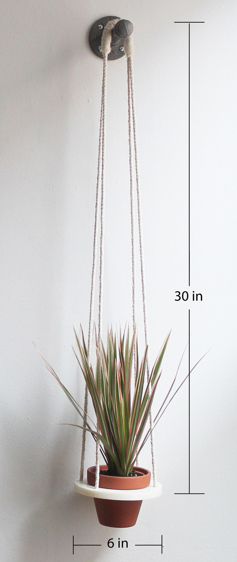 Indoor Planter Medium Size Pot 4 3D Printed Bioplastic White Plant Holder Cactus Succulent 4 Clay Pot