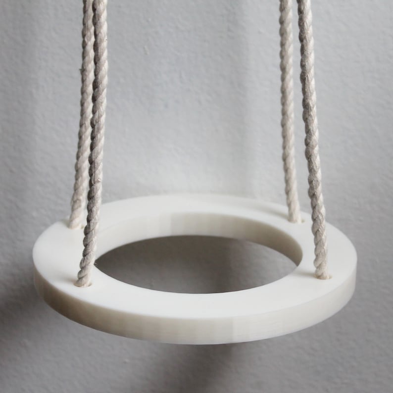 Indoor Planter Medium Size Pot 4 3D Printed Bioplastic White Plant Holder Cactus Succulent 4 Clay Pot
