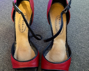 TangoLeike Buenos Aires czerwone buty do tanga argentyńskiego, rozmiar 7,5