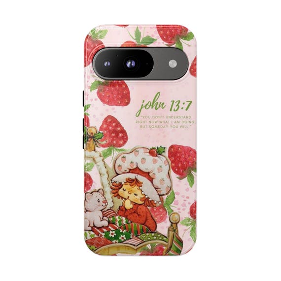 Strawberry Shortcake Illustration John 13:7 Phone Case | Tough Case - Etsy