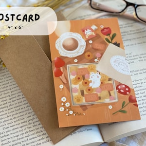 Postcard ~Cookies~ | Greeting Card | Digital Illustration | Cute Illustration | Bear Illustration |