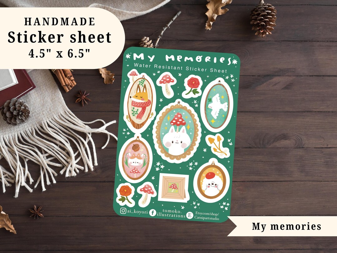 Memirable Sticker Sticker Sheet ~my Memories~ | Handmade Stickers | Laptop Stickers ...