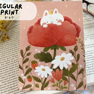 Art Print ~Cat Princess~ | Art Print | Digital Illustration | Cute Illustration | Cat Illustration | Bear Illustration |