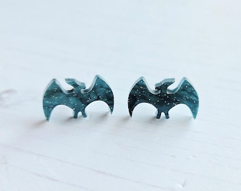 Dinosaur Pterodactyl Stud Earring Studs, Laser cut perspex and Sterling Silver, Simple, Quirky Jewellery