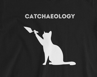 Archaeology Cat T-Shirt: Unisex Gift for Archaeologists
