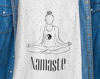 Namaste yoga Shirt - Yoga Shirt women - Meditation Shirt - Yoga girl shirt - Namaste - Yin and Yang shirt- Yoga lover gift