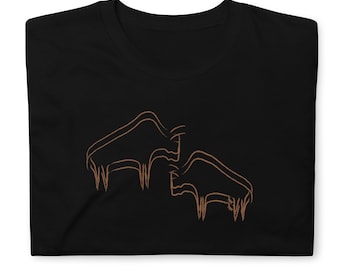 Höhlen Kunst T-Shirt: Prähistorische Bison Zeichnungen, Anthropologie Geschenk
