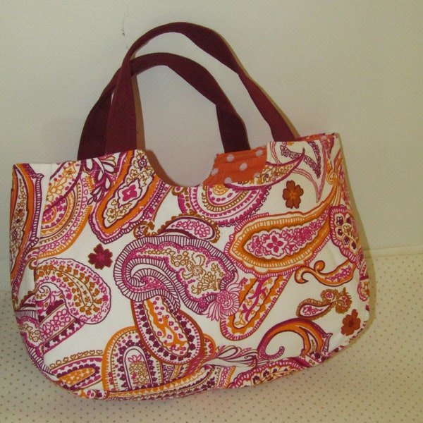 mini sac cabas tissu cachemire/mini shopping bag