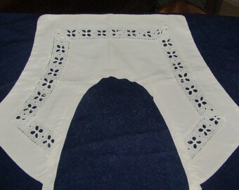 col ancien style marin broderie anglaise/ col amovible vintage