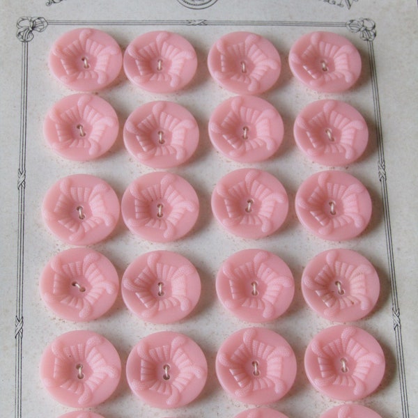 boutons vintage 1960's 22 mm /couleur rose/ french fashion buttons/ vintage button