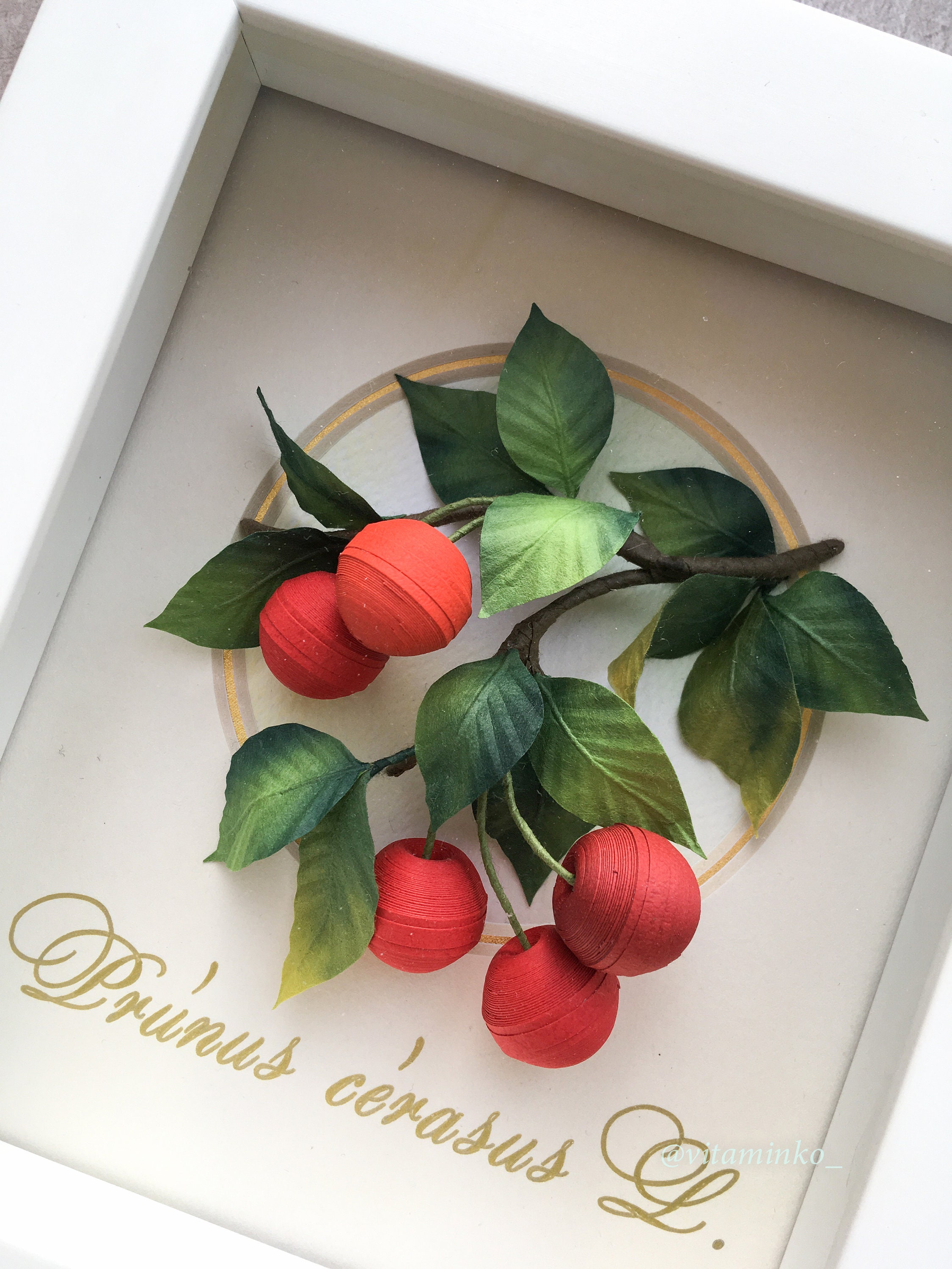 Quilling art. Paper cherry branch. Quilling. Etsy