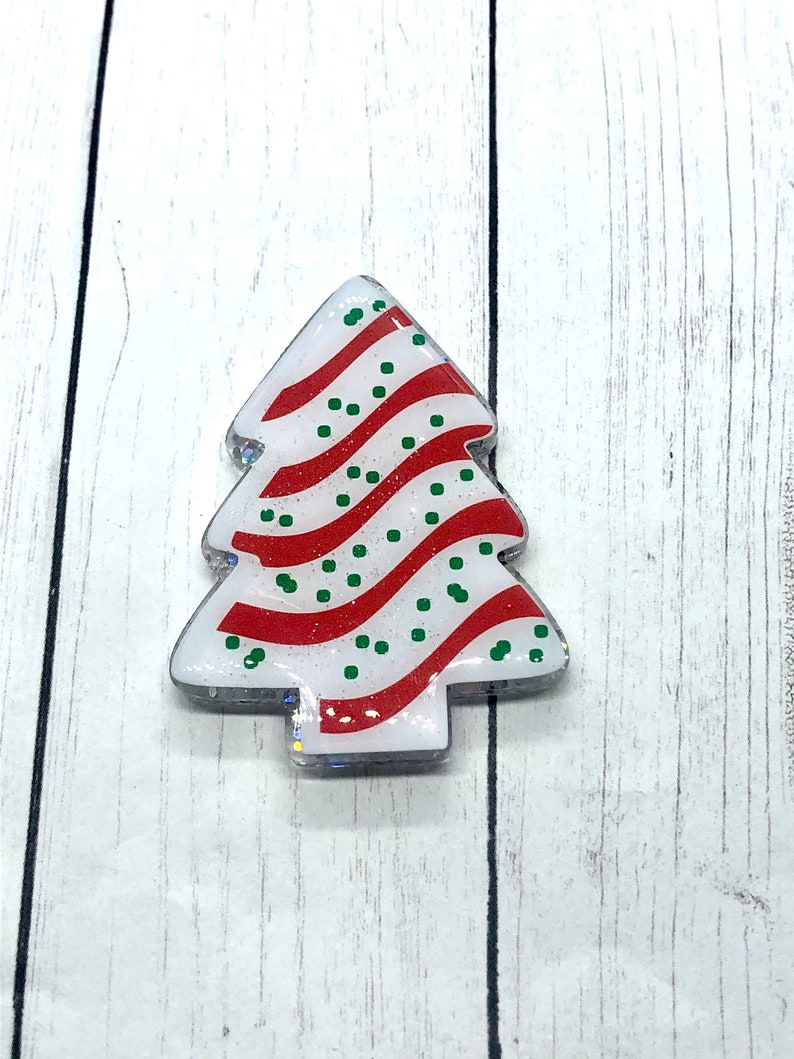 Christmas Tree Cake Badge Reel Holiday Badge Reel Nurse Etsy