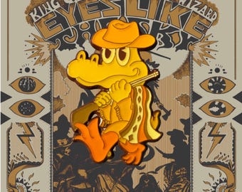 Eyes Like The Sky Gator Pin King Gizzard Lizard Wizard
