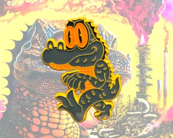 Gila Monster Gator Pin King Gizzard Lizard Wizard