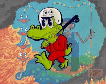 Fishies Gator Pin King Gizzard Lizard Wizard