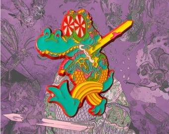 12 Bar Bruise Gator Pin King Gizzard Lizard Wizard