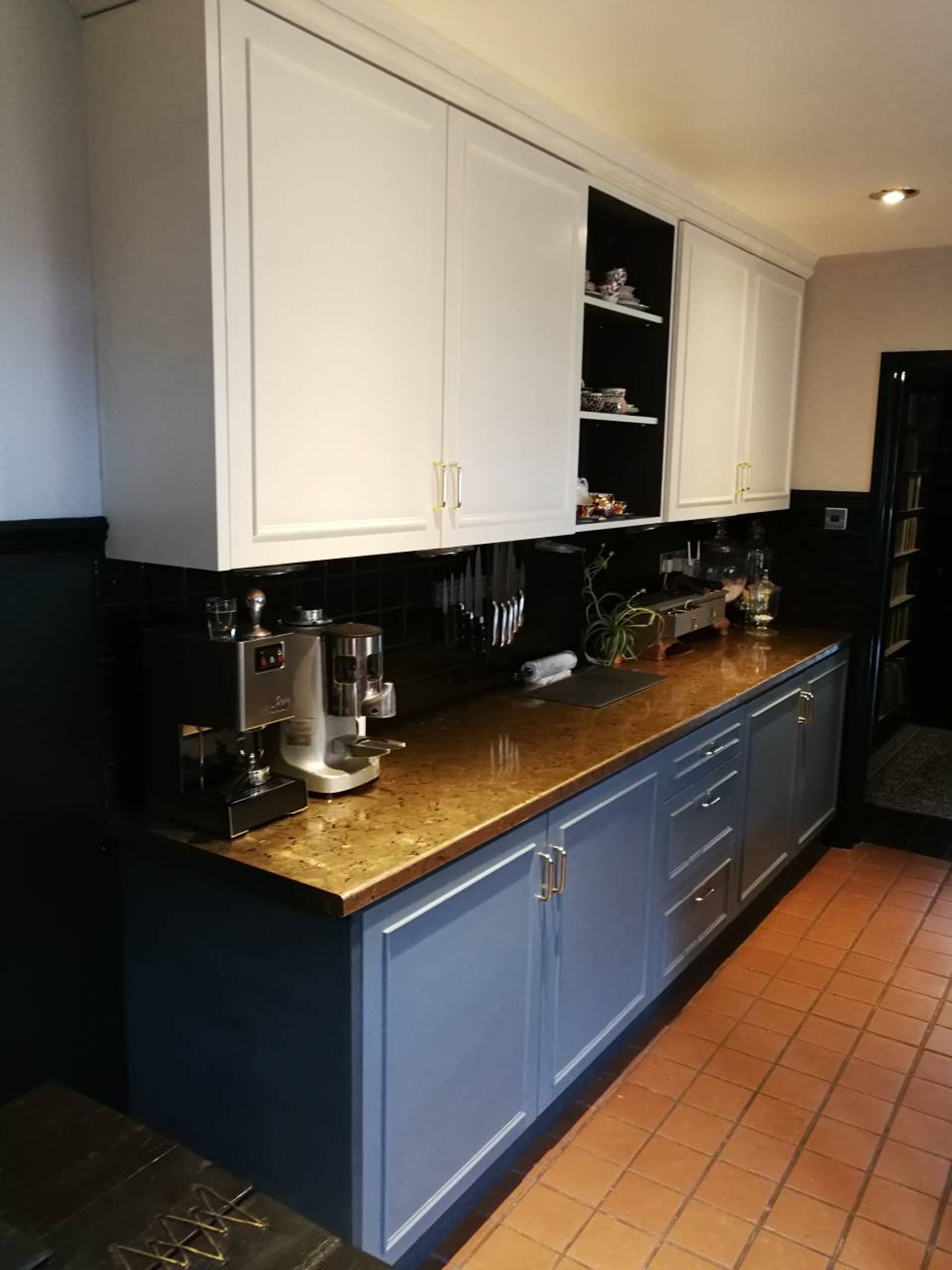 Gold brass or copper leaf kitchen worktop sealed with resin Etsy