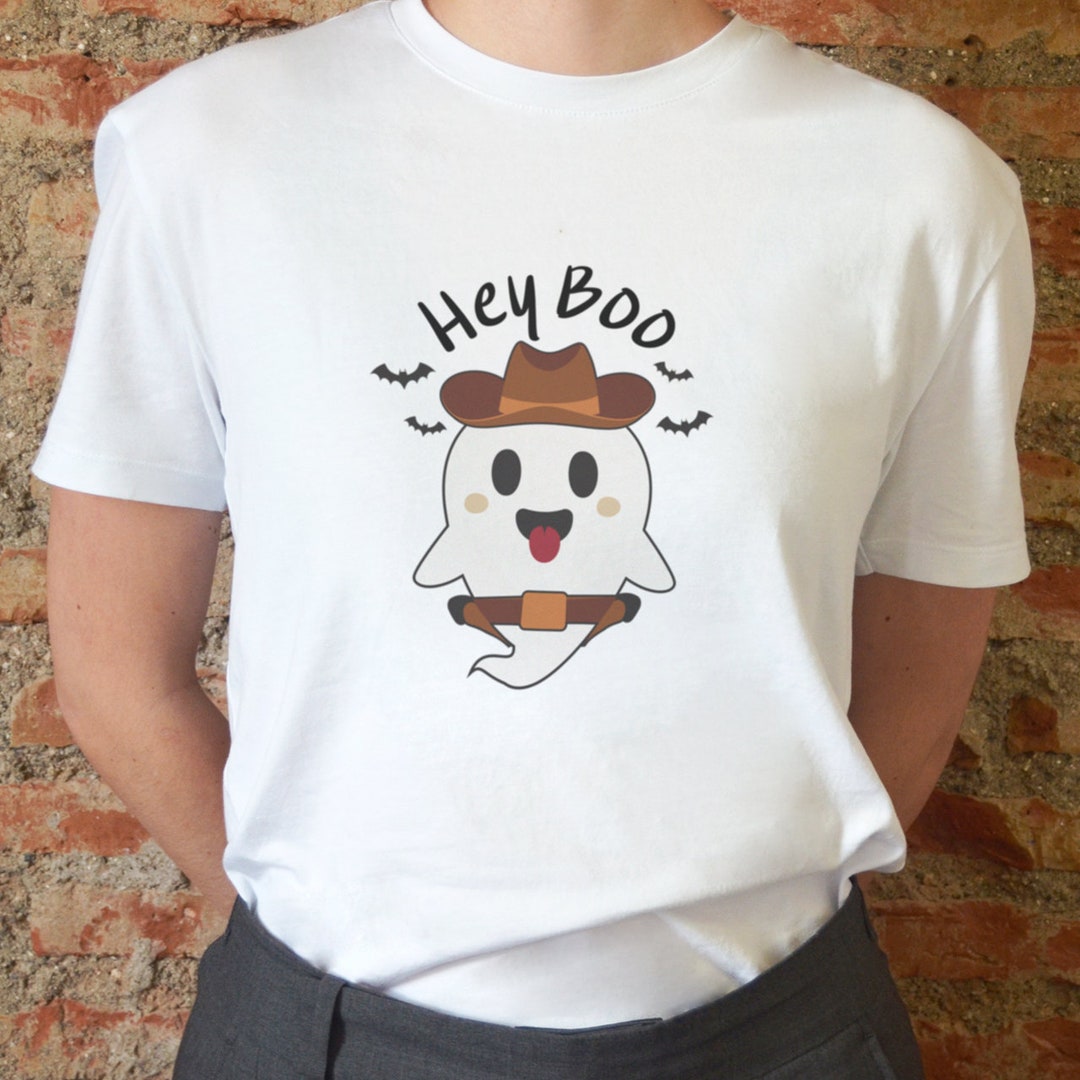 Hey Boo Shirt Cowboy Ghost SVG PNG Halloween Vintage - Etsy