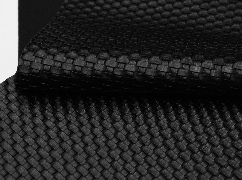 CLOSEOUT MEDIUM BLACK Basket Weave Faux Leather Sheets Weave Etsy